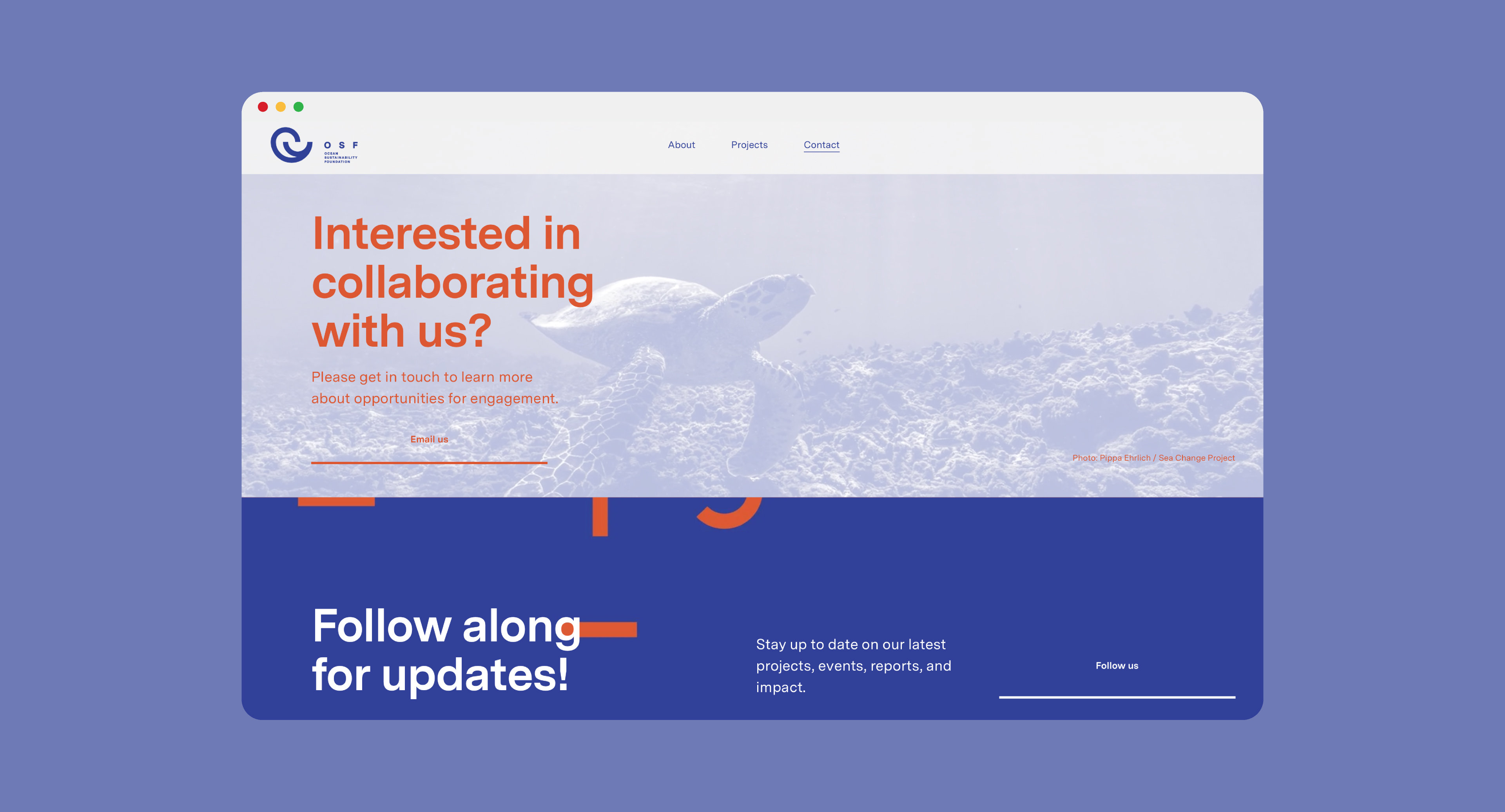 Brand identity, website and report design for Ocean Sustainability Foundation, a Paris-based organisation connecting ocean science, policy and action. The case presents a new visual identity system, digital platform and communication framework created to support clarity, credibility and international collaboration. — Ocean Sustainability Foundation (OSF) by Lazy snail Design