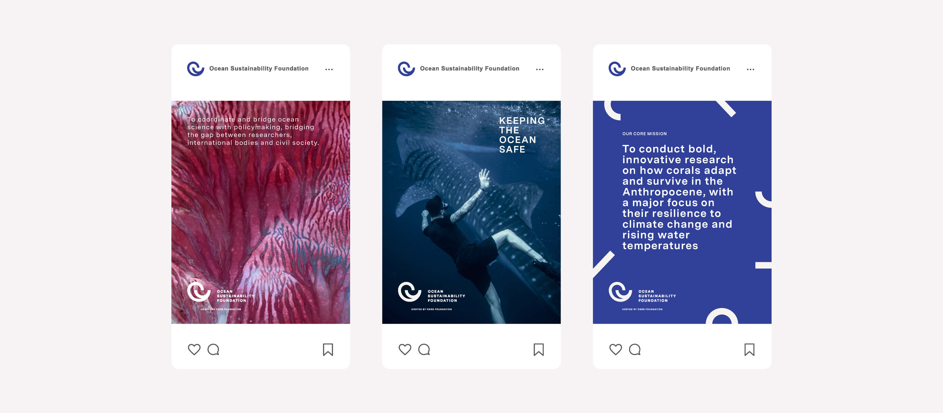 Brand identity, website and report design for Ocean Sustainability Foundation, a Paris-based organisation connecting ocean science, policy and action. The case presents a new visual identity system, digital platform and communication framework created to support clarity, credibility and international collaboration. — Ocean Sustainability Foundation (OSF) by Lazy snail Design
