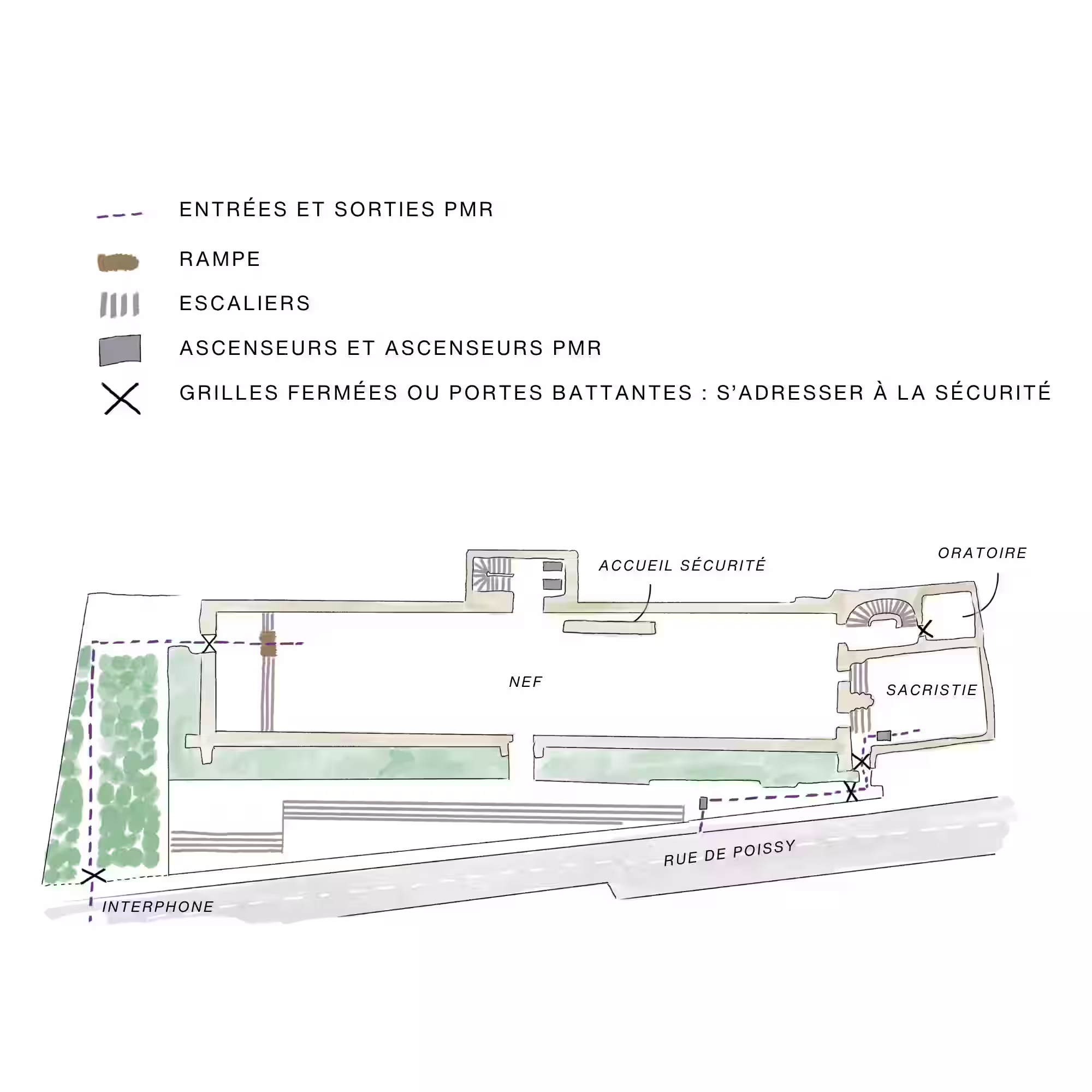 plan PMR du Collège des Bernardins