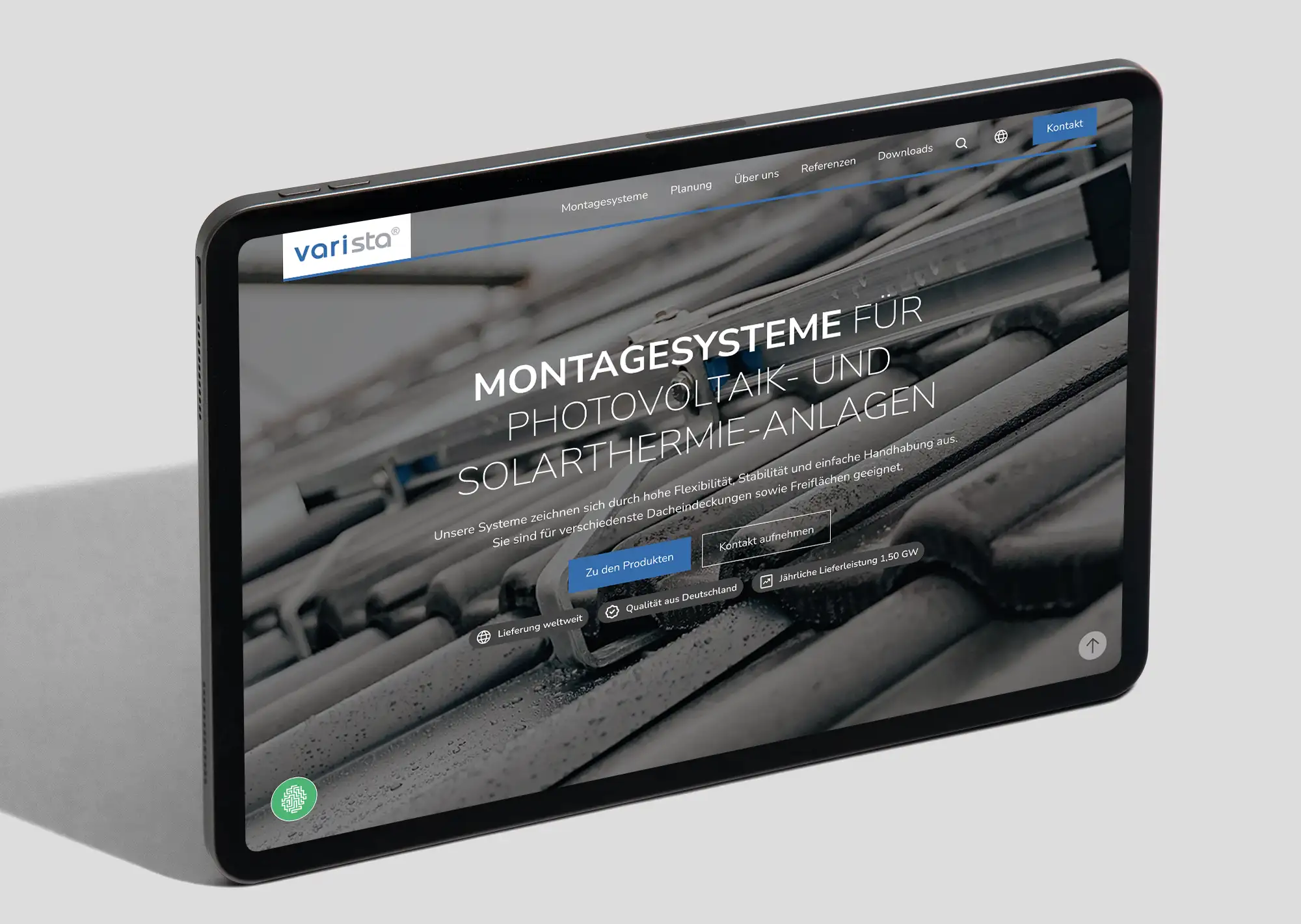 webdesign für die varista gmbh mockup