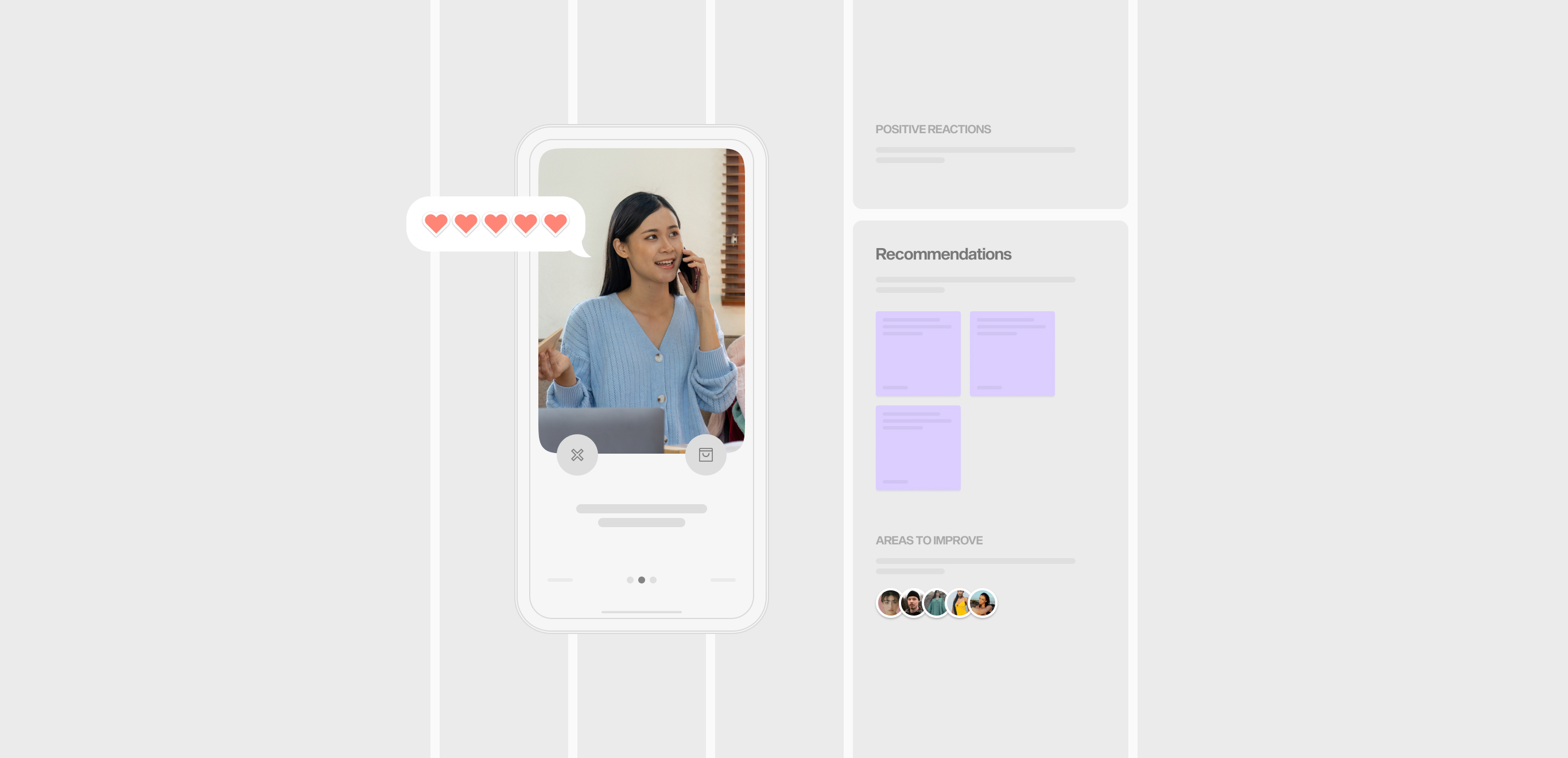User interview video call with research notes