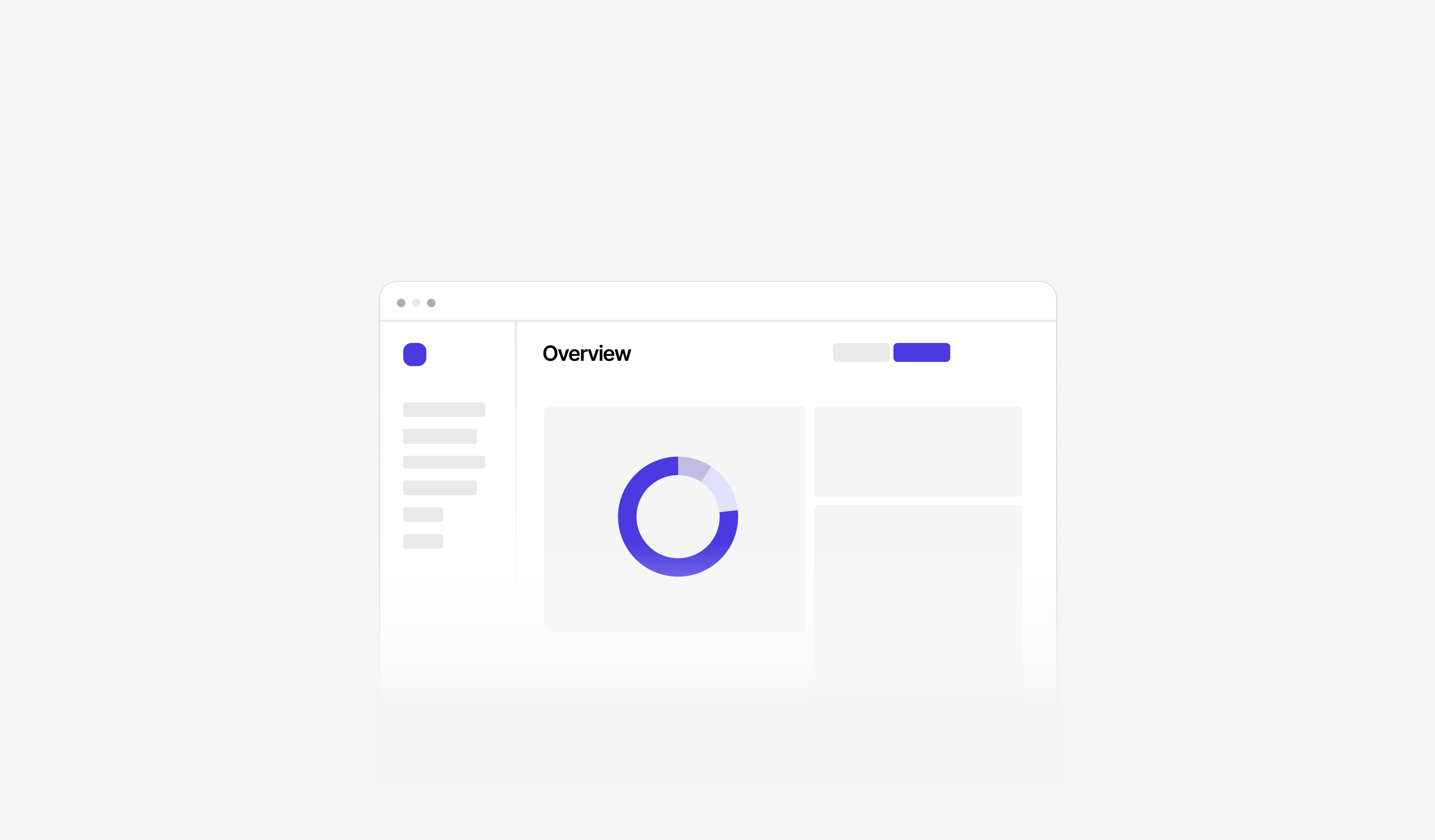 Product discovery dashboard with a progress chart