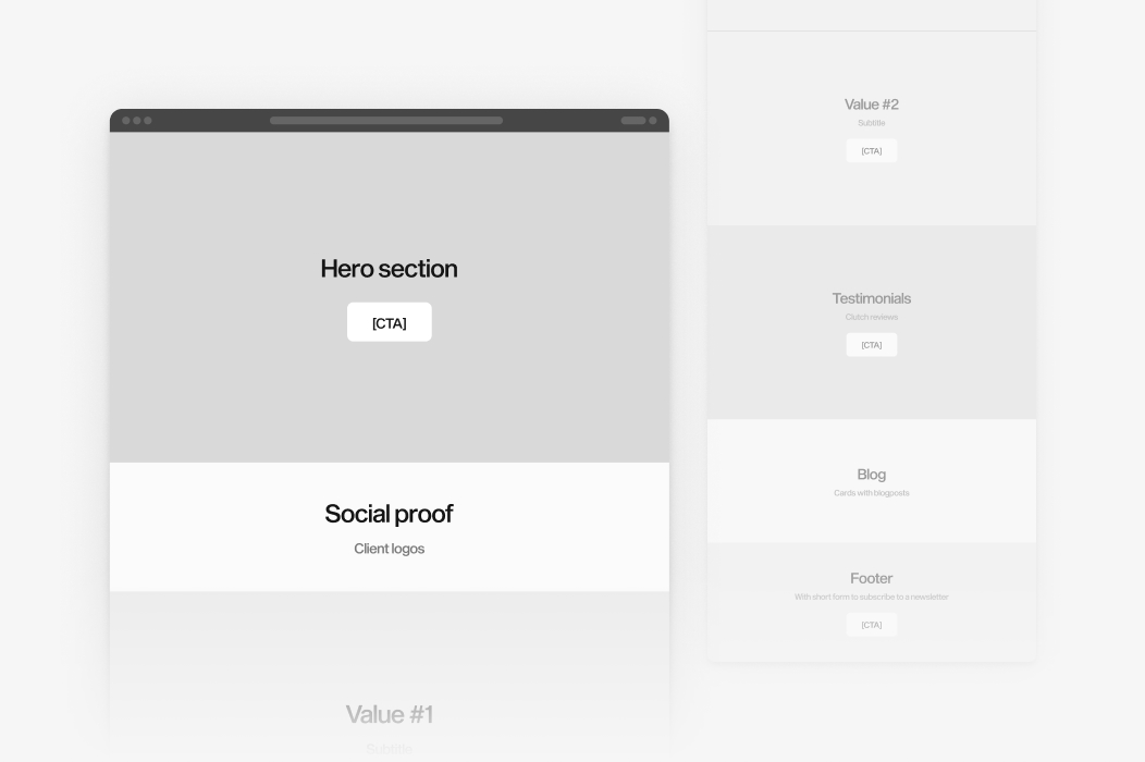 Lo-fi website mockup