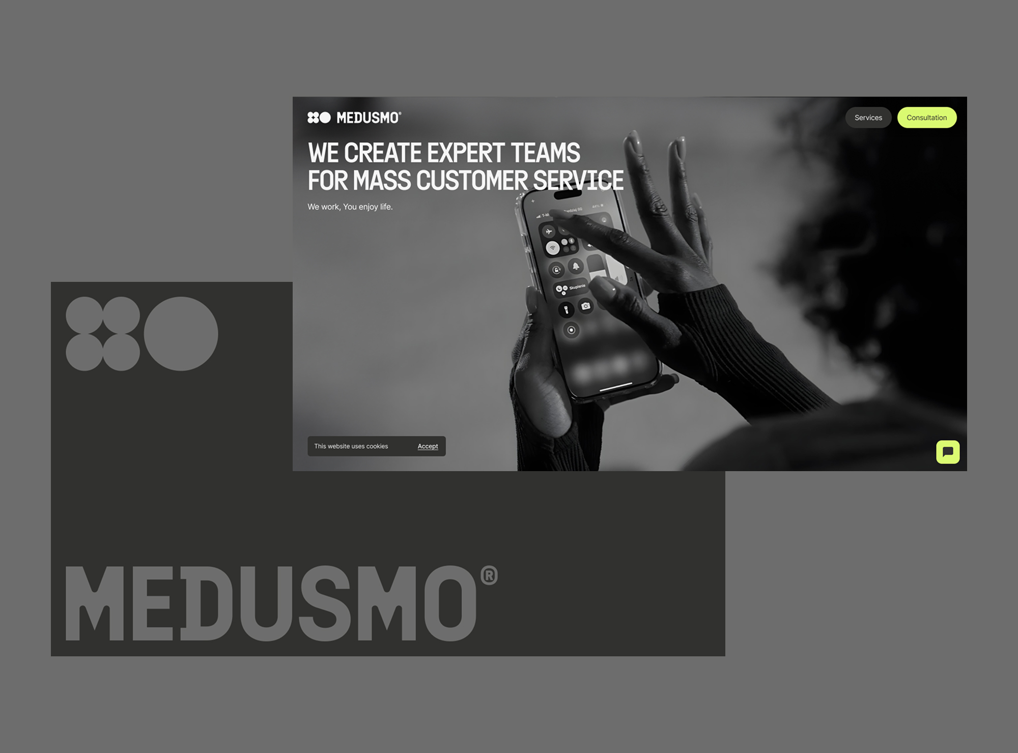 Medusmo brand identity and website