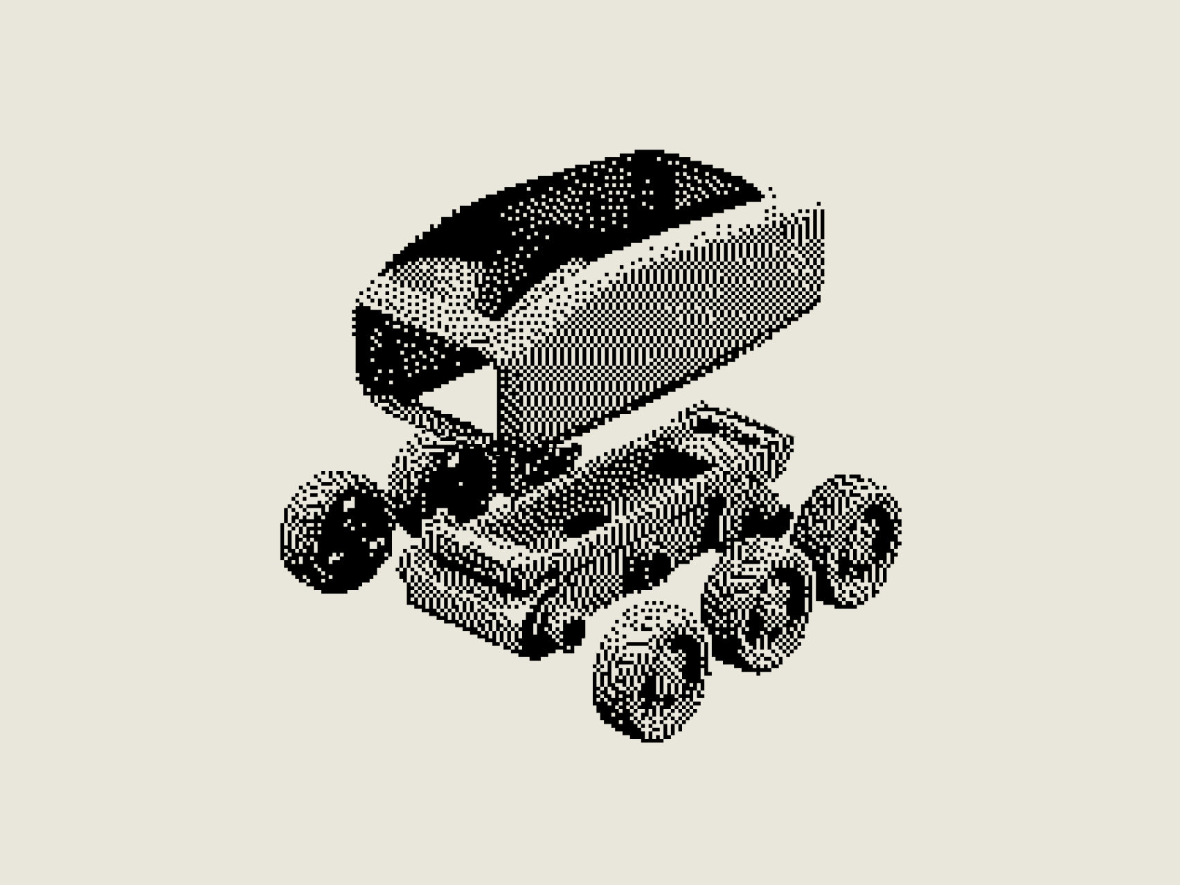 Dithered robotic vehicle illustration