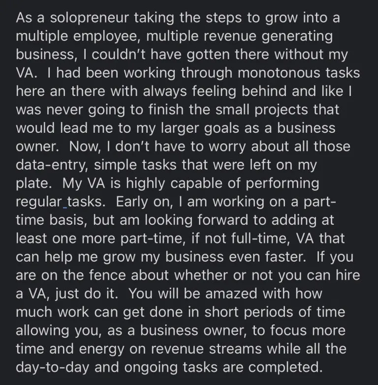 Amanda Stonerock Written Testimonial