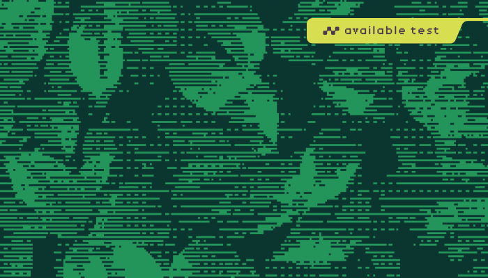 a dithered image of green tea leaves