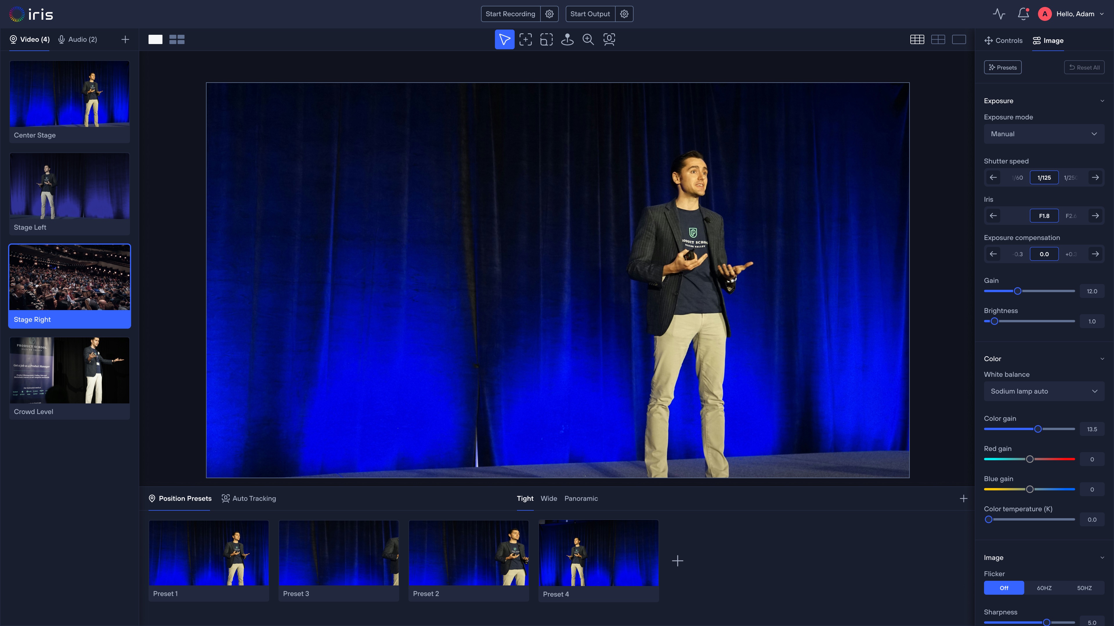 An Iris studio loading in the browser