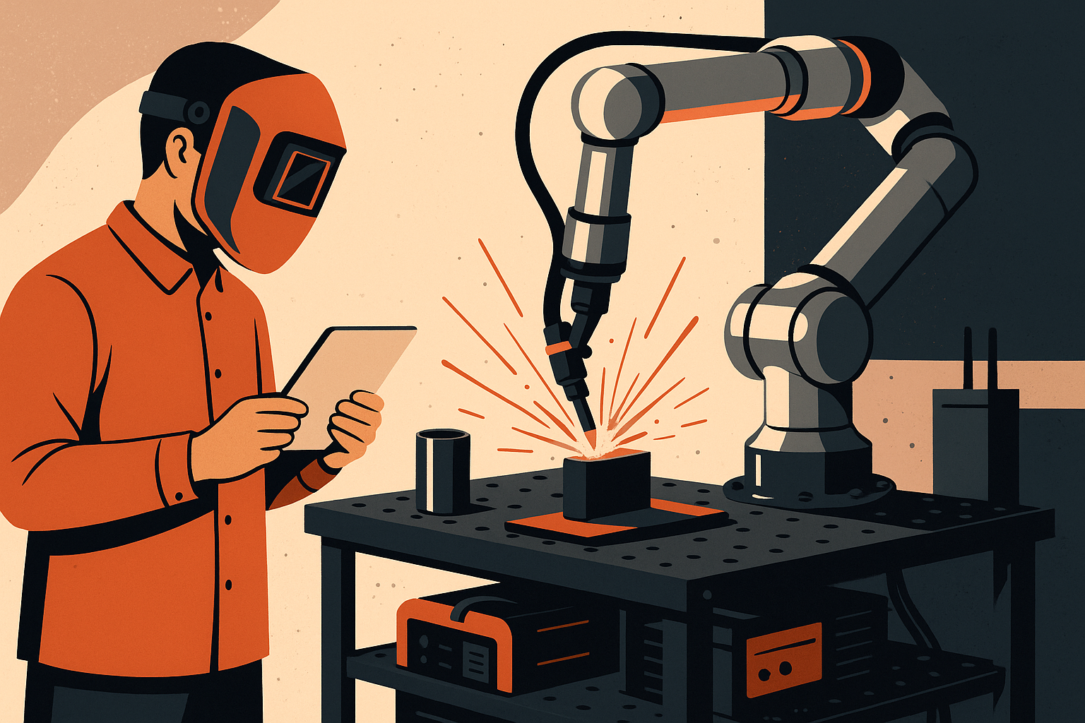 Cobot welding cell – Human-cobot collaboration in action