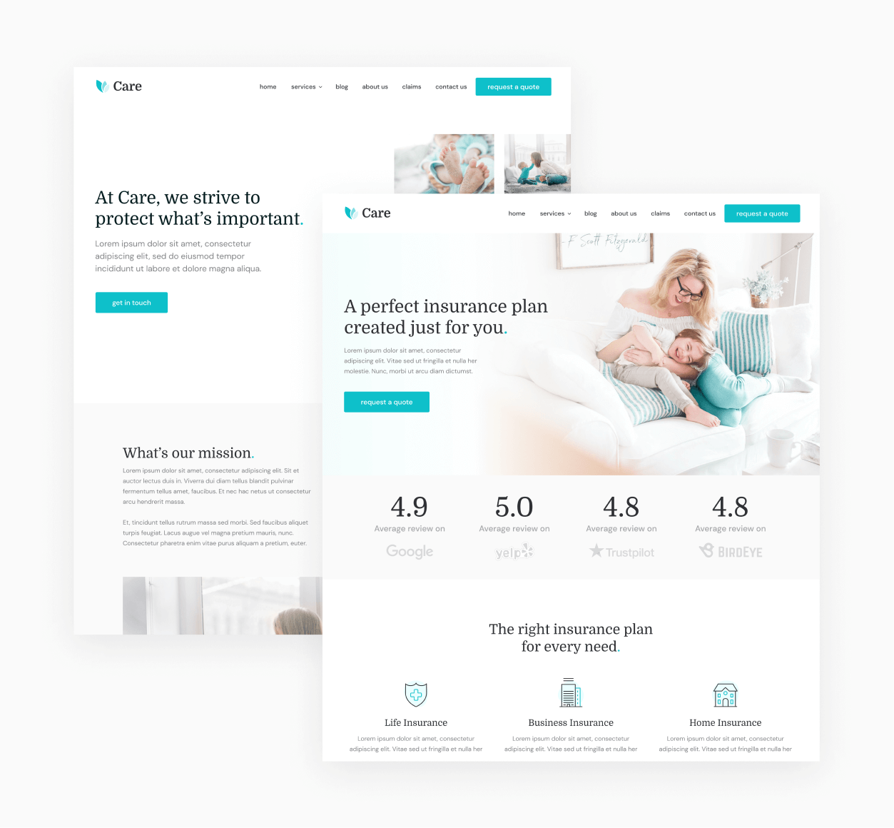 Care - 12 Pages Included - Insurance Webflow Template