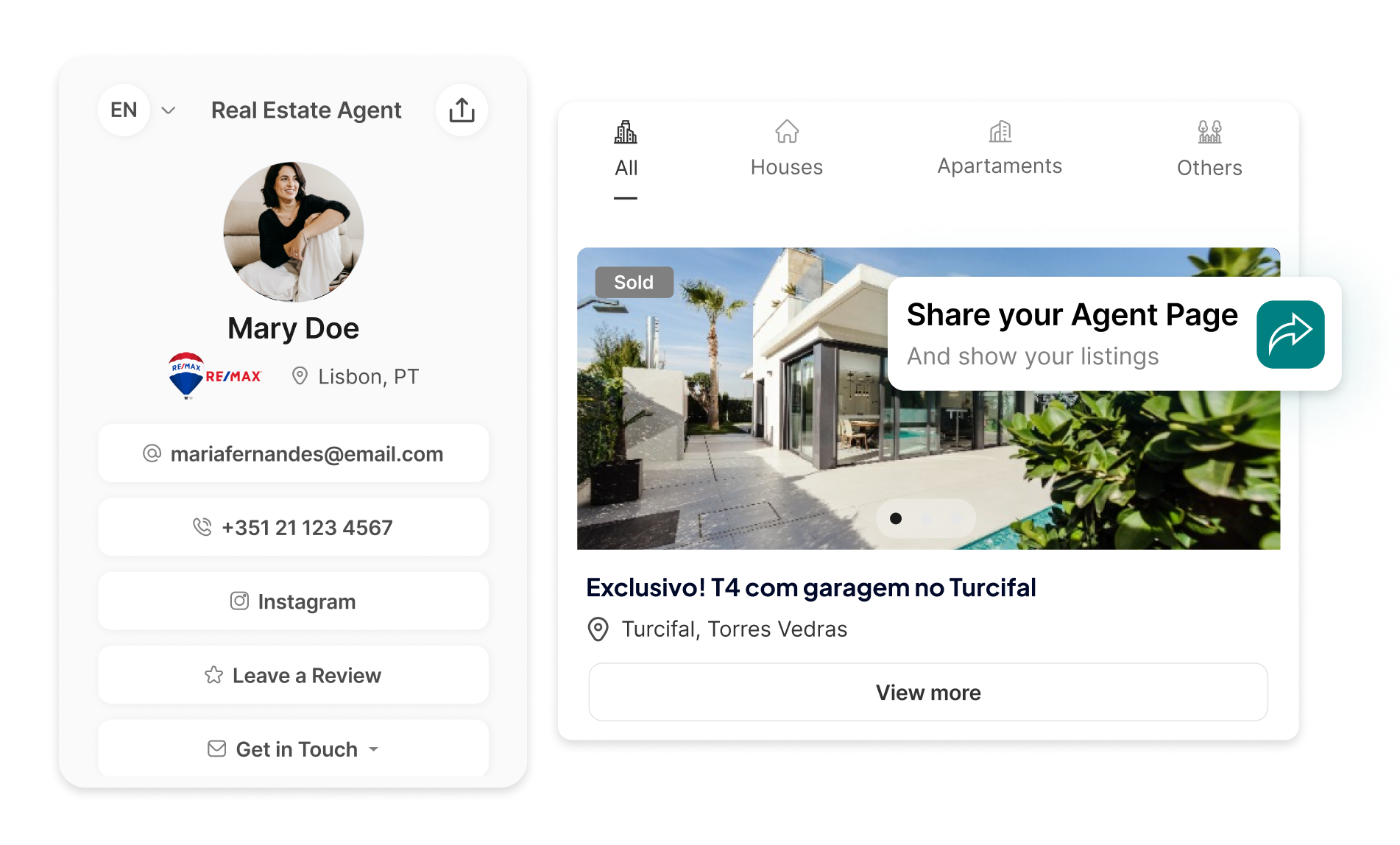 Share your "Agent Page" 
