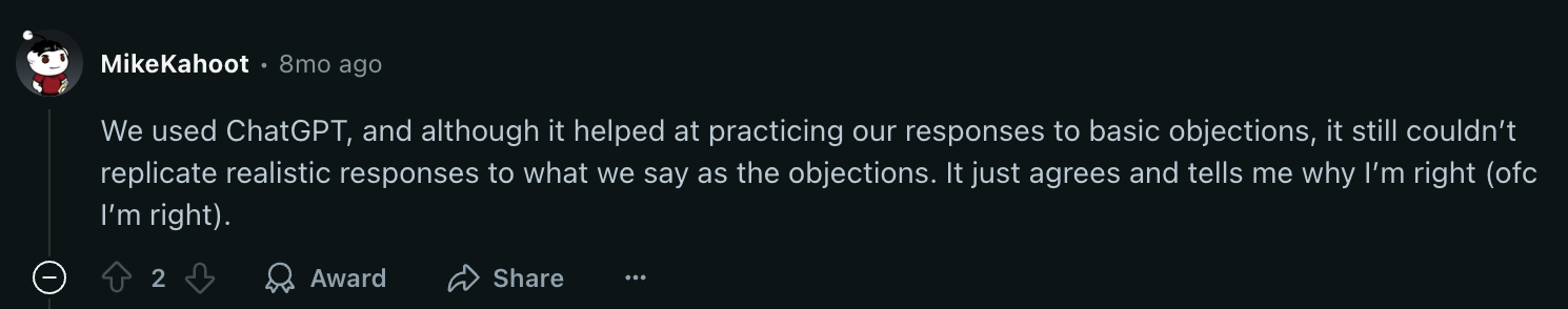 reddit user on why chatgpt sucks