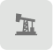 Icon of an oil pumpjack representing oil extraction.