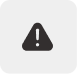 Black warning triangle with an exclamation mark inside on a light gray rounded square background.