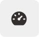 Dark gray gauge icon on a light gray rounded square background.