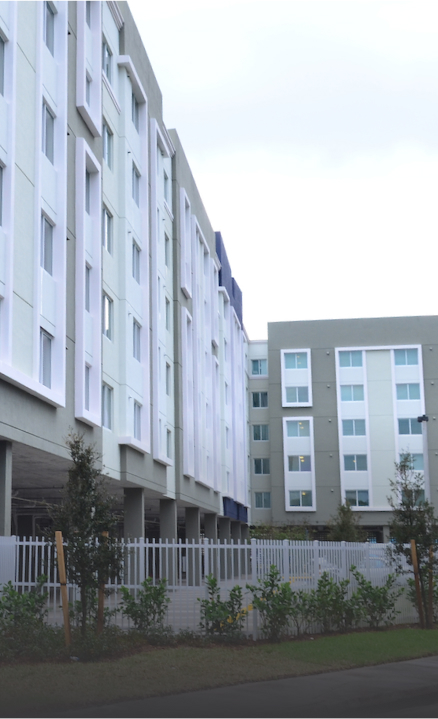 Perspective view of Town Center Apartments