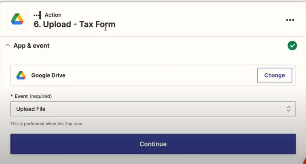 Upload Tax Form-event