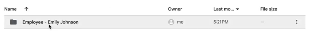 folder drive- Employee
