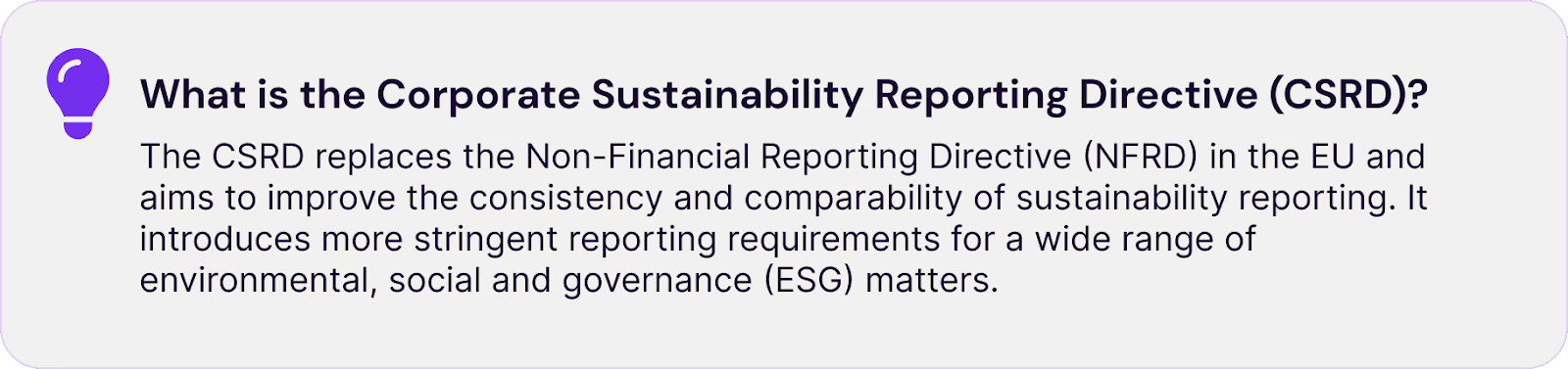 Definition of what the CSRD is