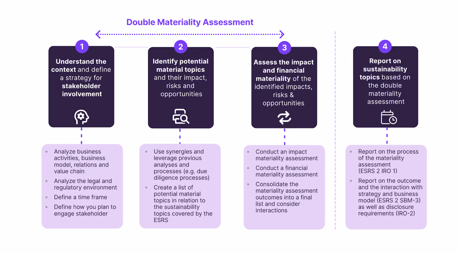 an exemplary illustration of double materiality assessment
