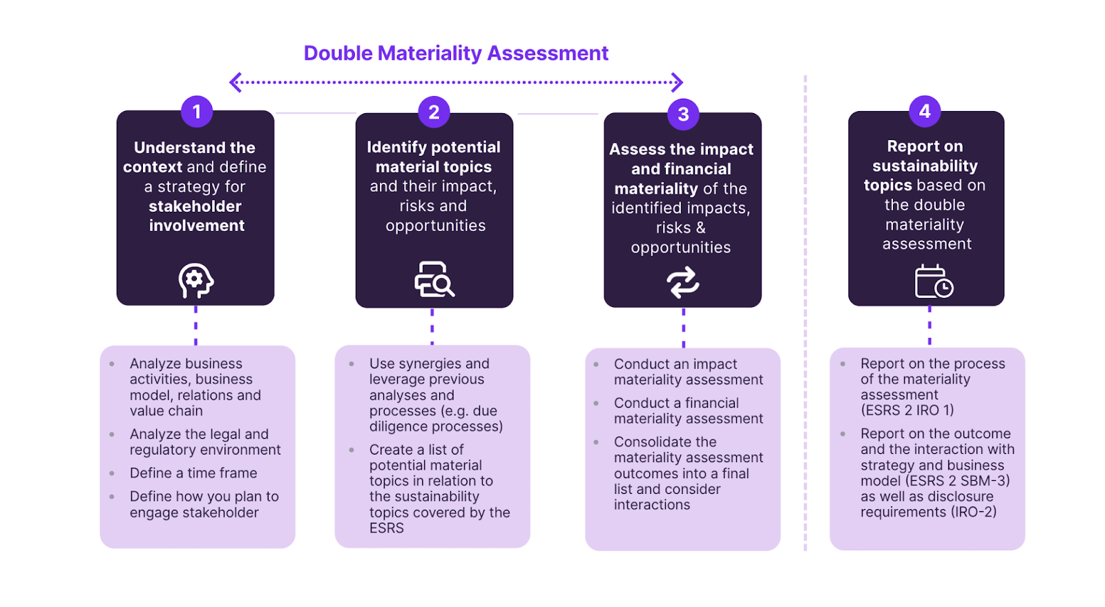 an exemplary illustration of double materiality assessment