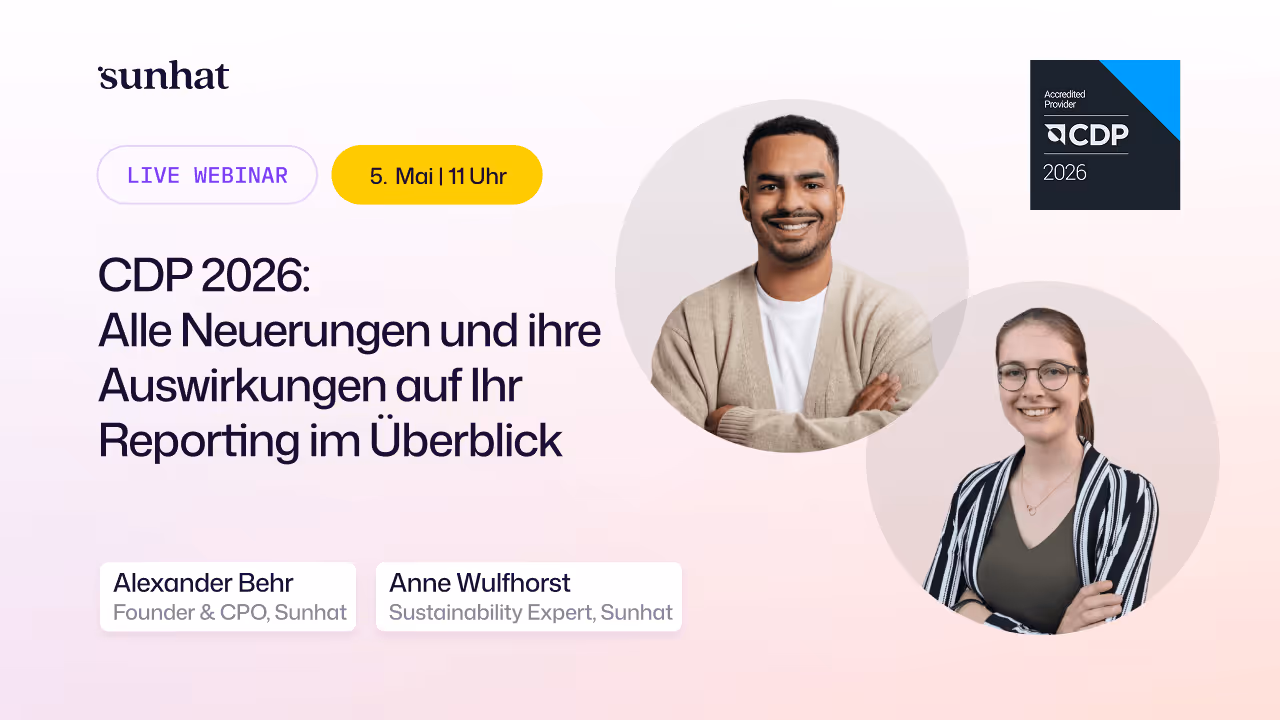 Cover Bild CDP Webinar 2026: CDP 2026: Alle Neuerungen und ihre Auswirkungen auf Ihr Reporting im Überblick