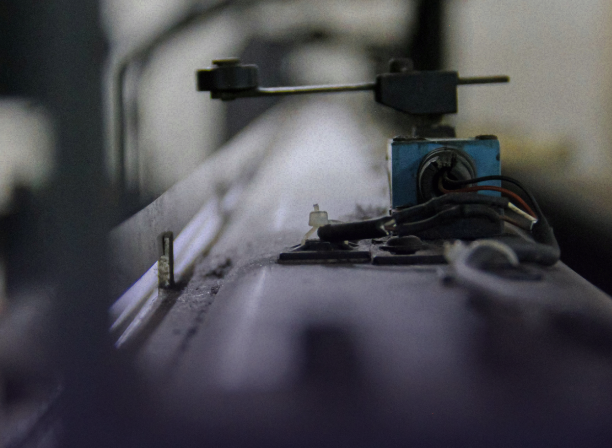 machine working on a production line
