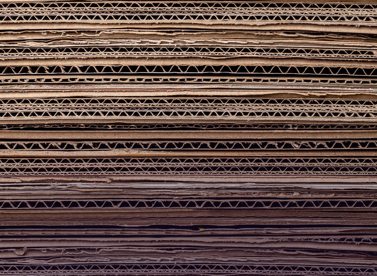 A collection of cardboard sheets on top of each other
