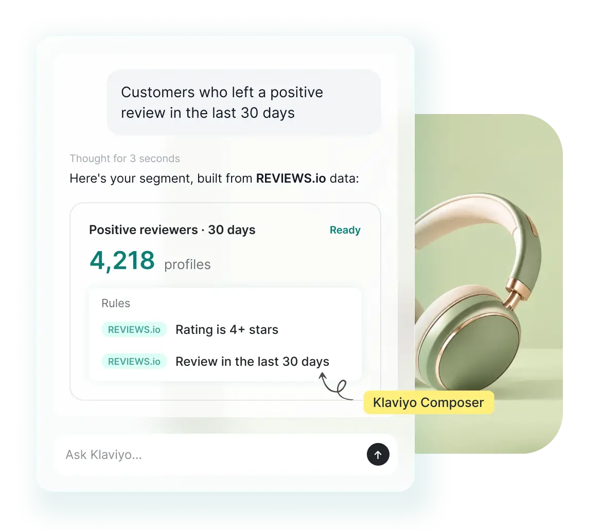 Build a review segment by asking for it