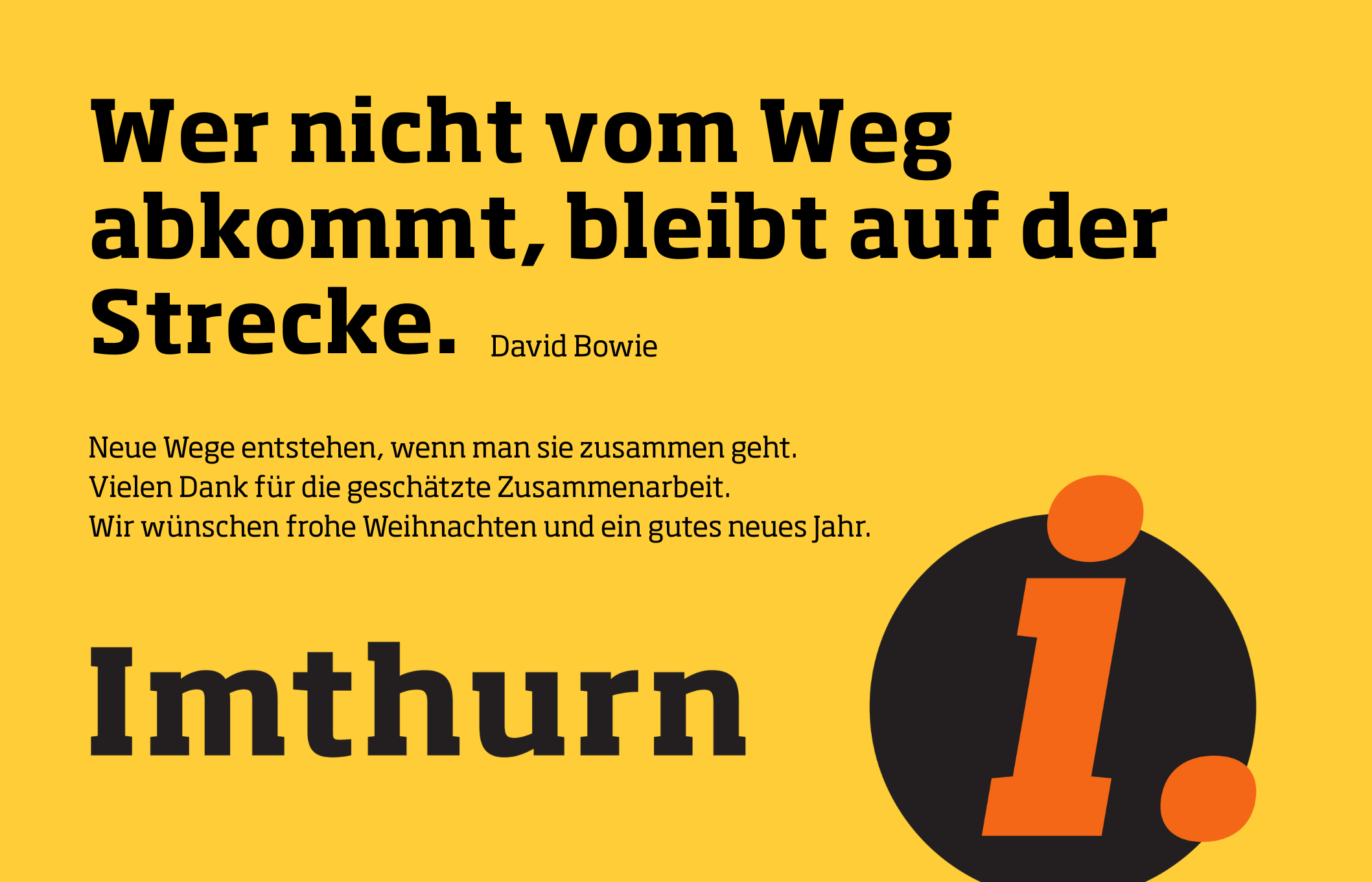 Frohe Festtage und ein gutes Neues!