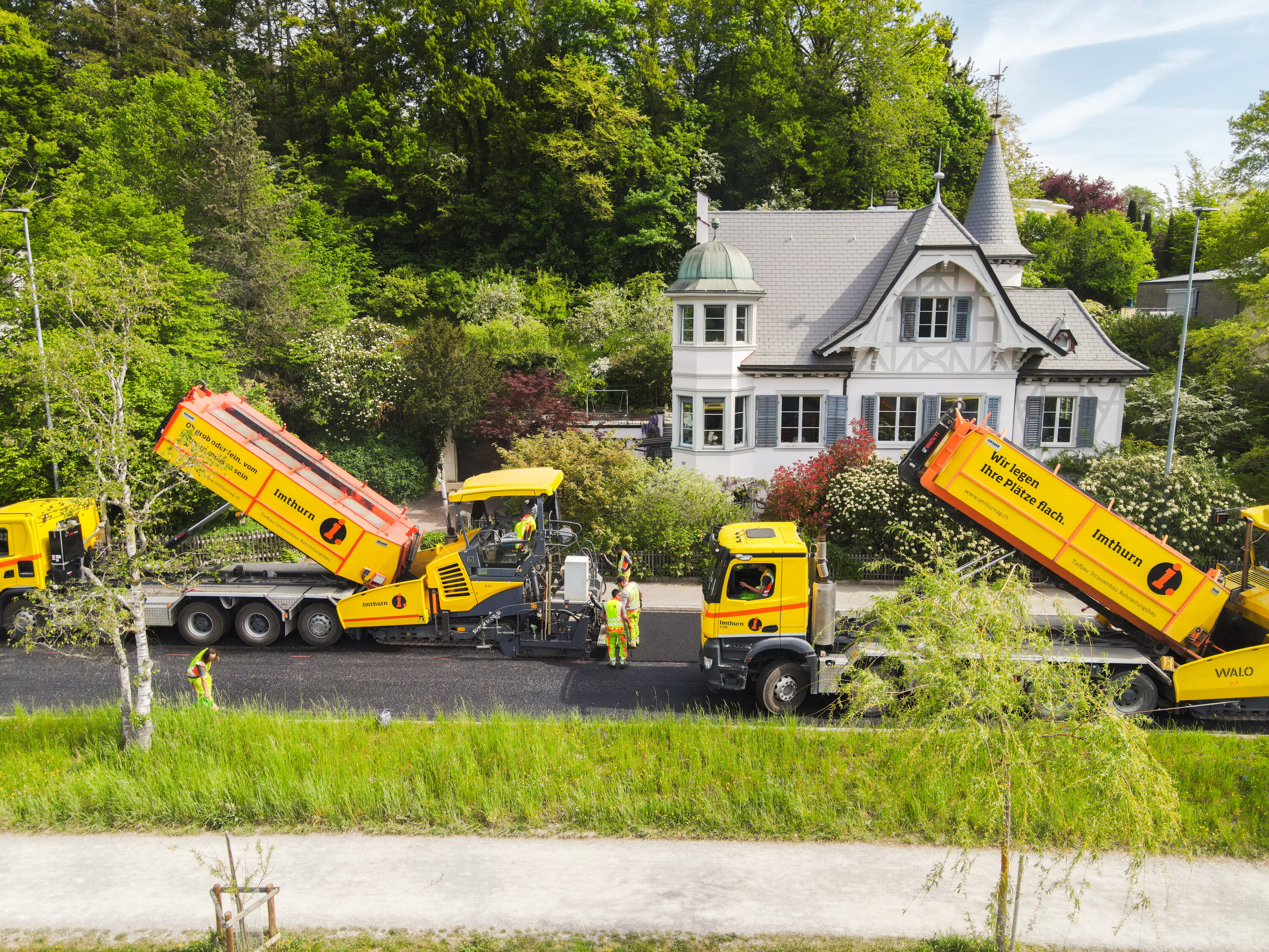 Schaffhausen Rheinhaldenstrasse - Deckbelagseinbau
