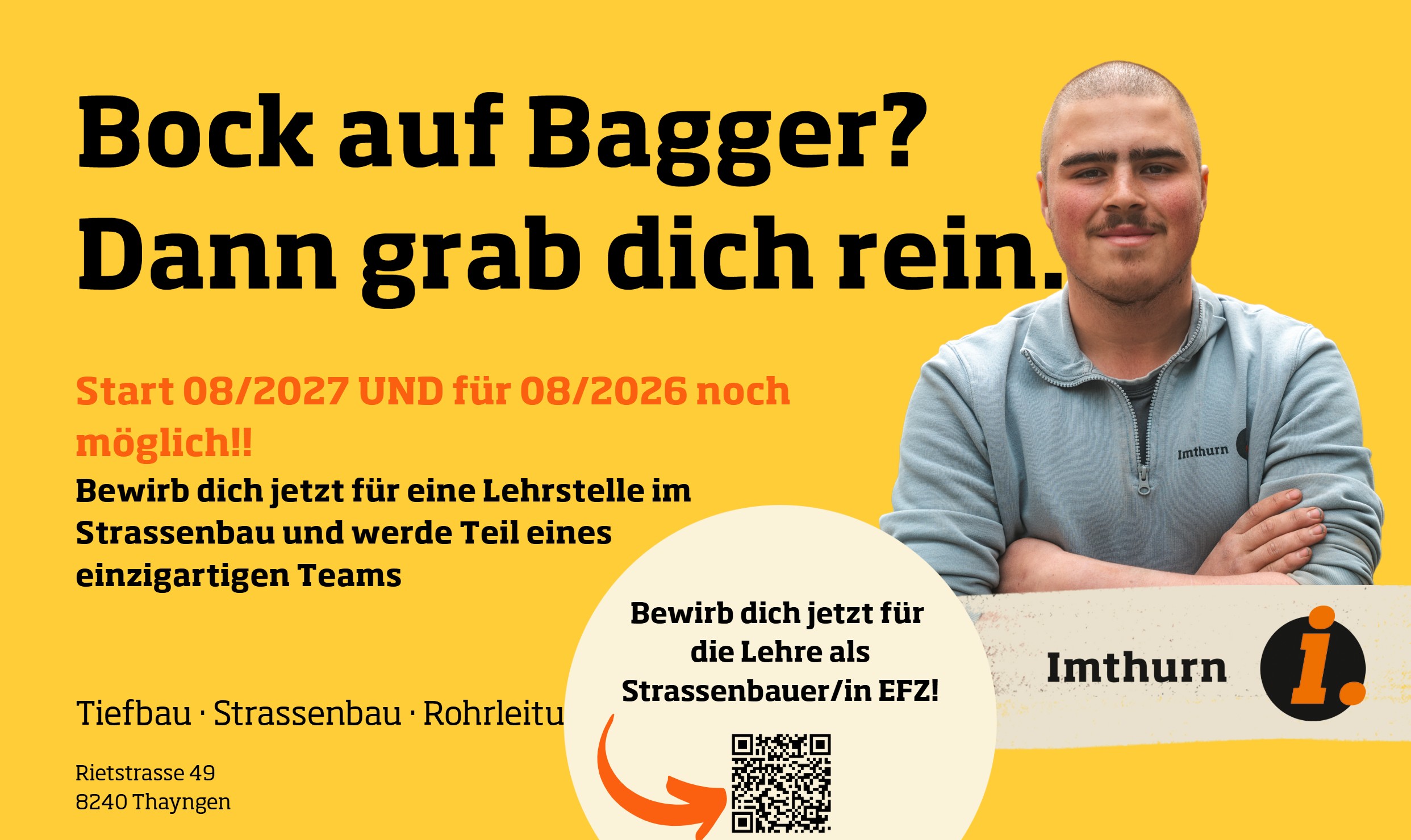 Anpacken statt abwarten – deine Lehre startet hier! Lehrstellen frei für 2027 und für Start 08/2026 noch möglich!