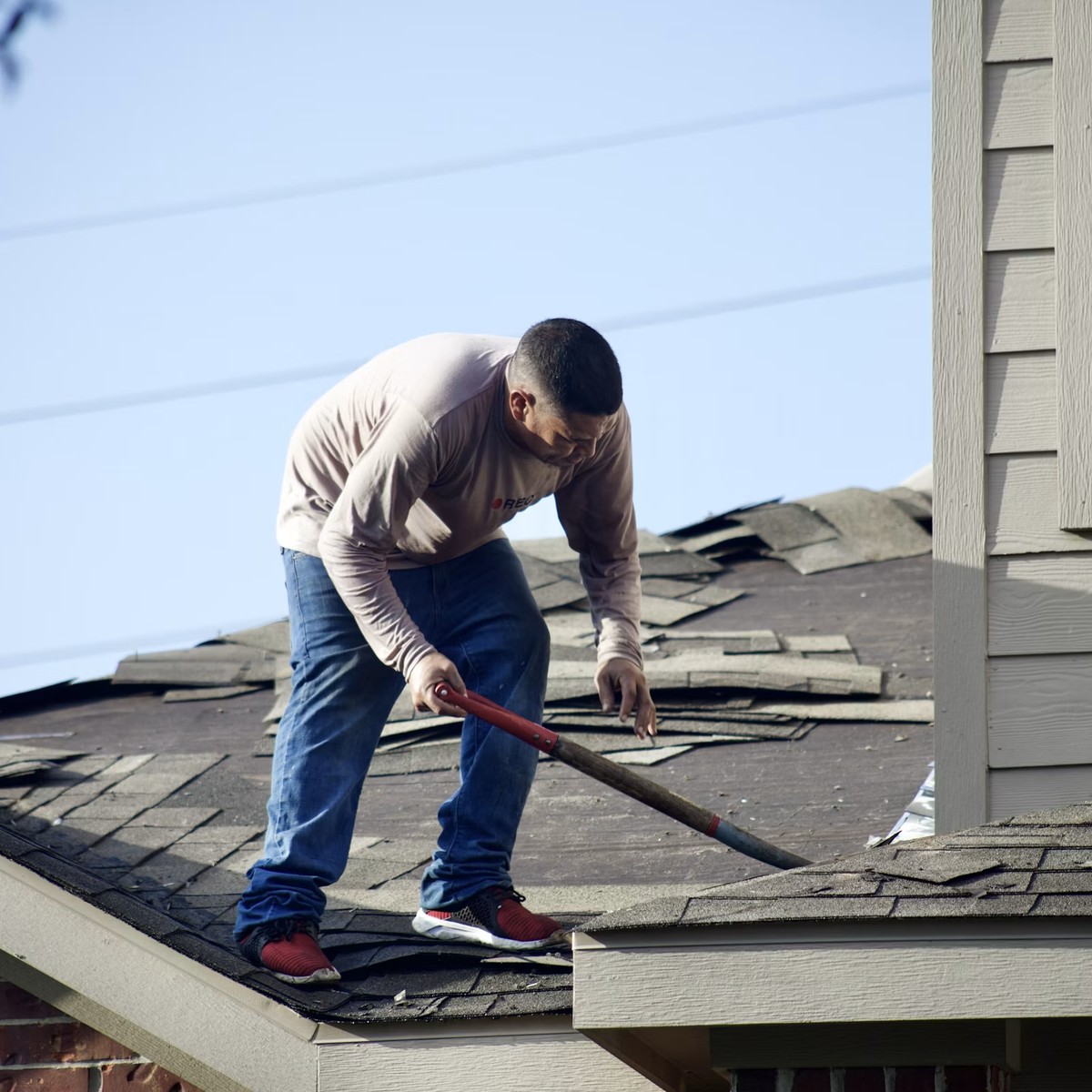 Roofing crew completing roofing repairs in Christiansburg, VA