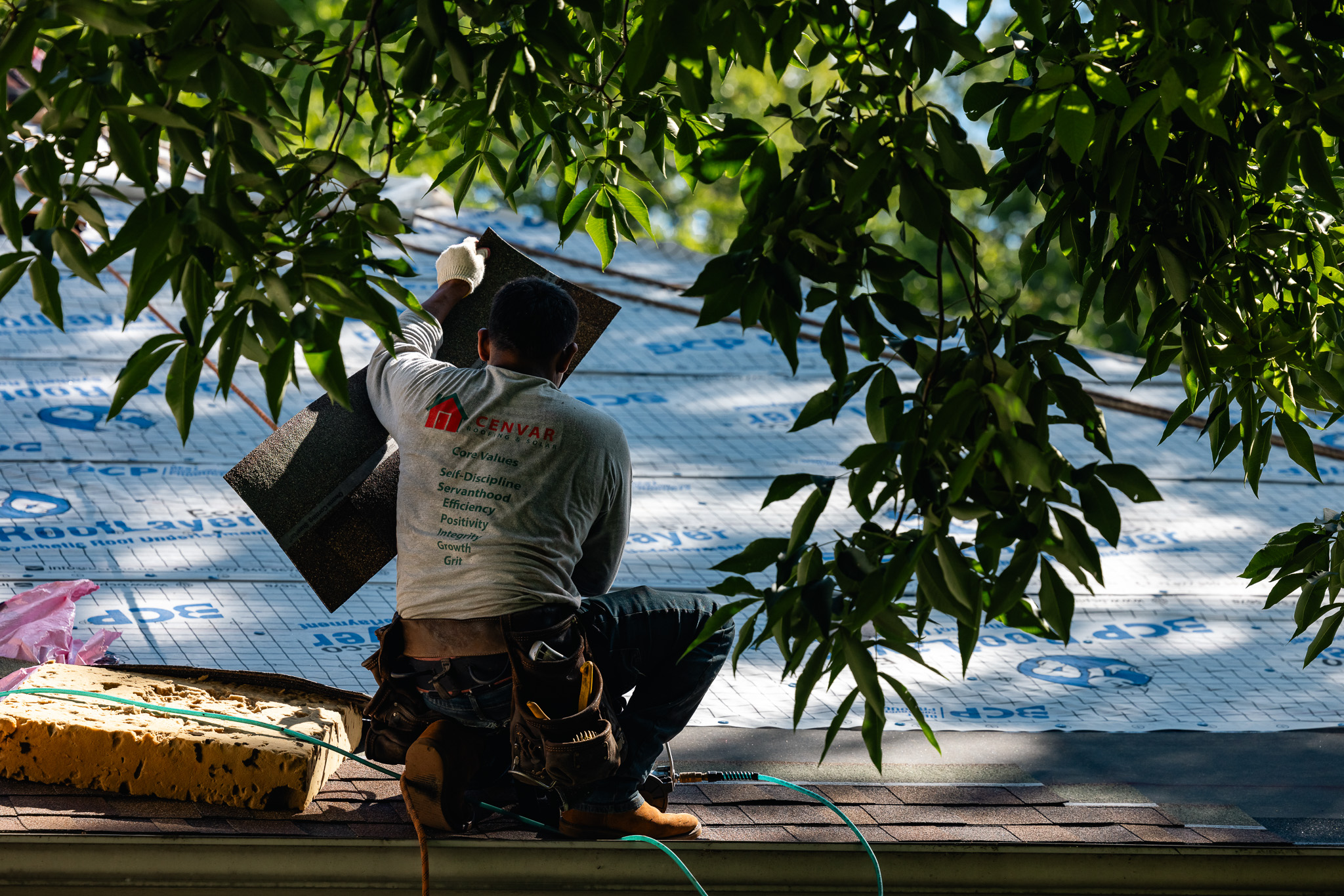 A professionally completed roofing installation by Cenvar Roofing showcases expert roofing contractor services in Roanoke, VA.