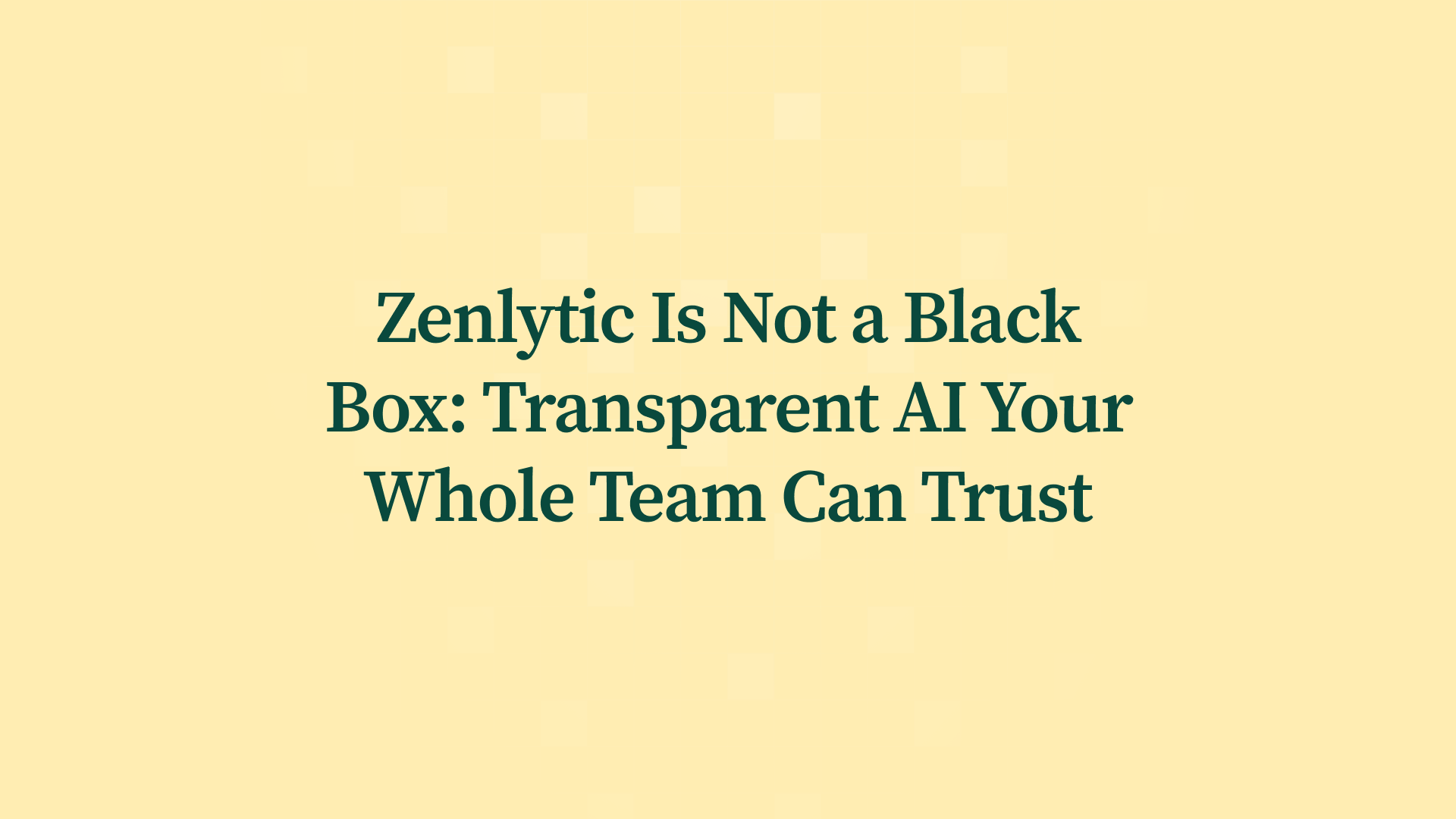 Zenlytic takes the “black box” out of AI analytics with explainable, warehouse-first intelligence. Get transparent, trustworthy insights your whole team can understand — no SQL required
