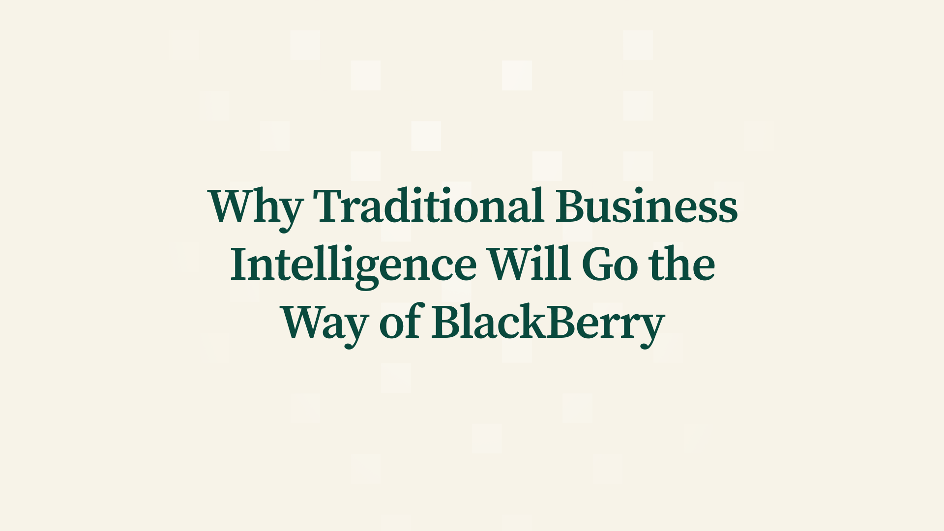 Just like BlackBerry failed to adapt to the iPhone, traditional BI dashboards are being replaced by AI-driven conversational analytics. Discover how Zenlytic’s intelligent analytics transforms decision-making with instant, natural-language insights.