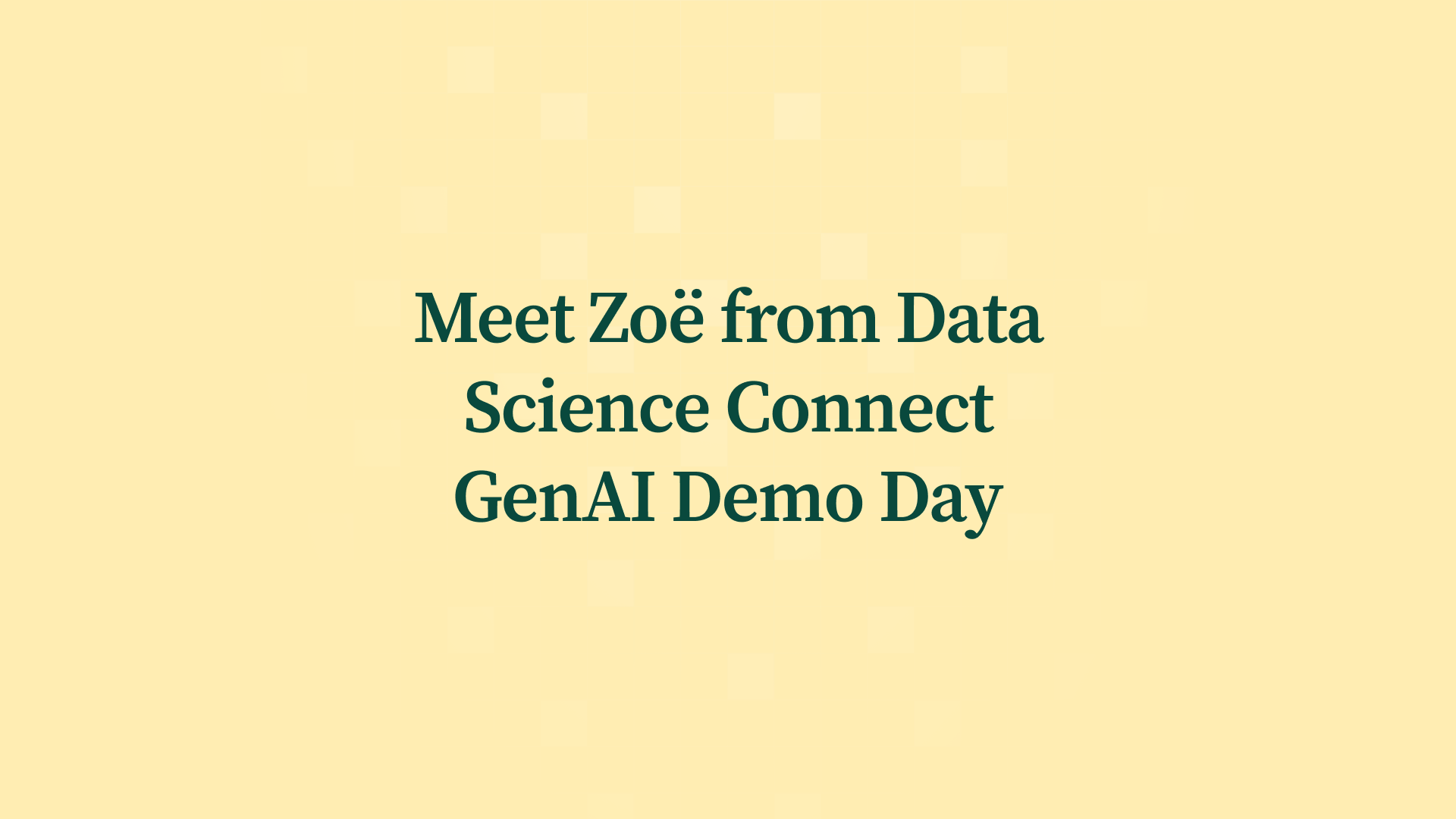 Zoë your AI data coworker
