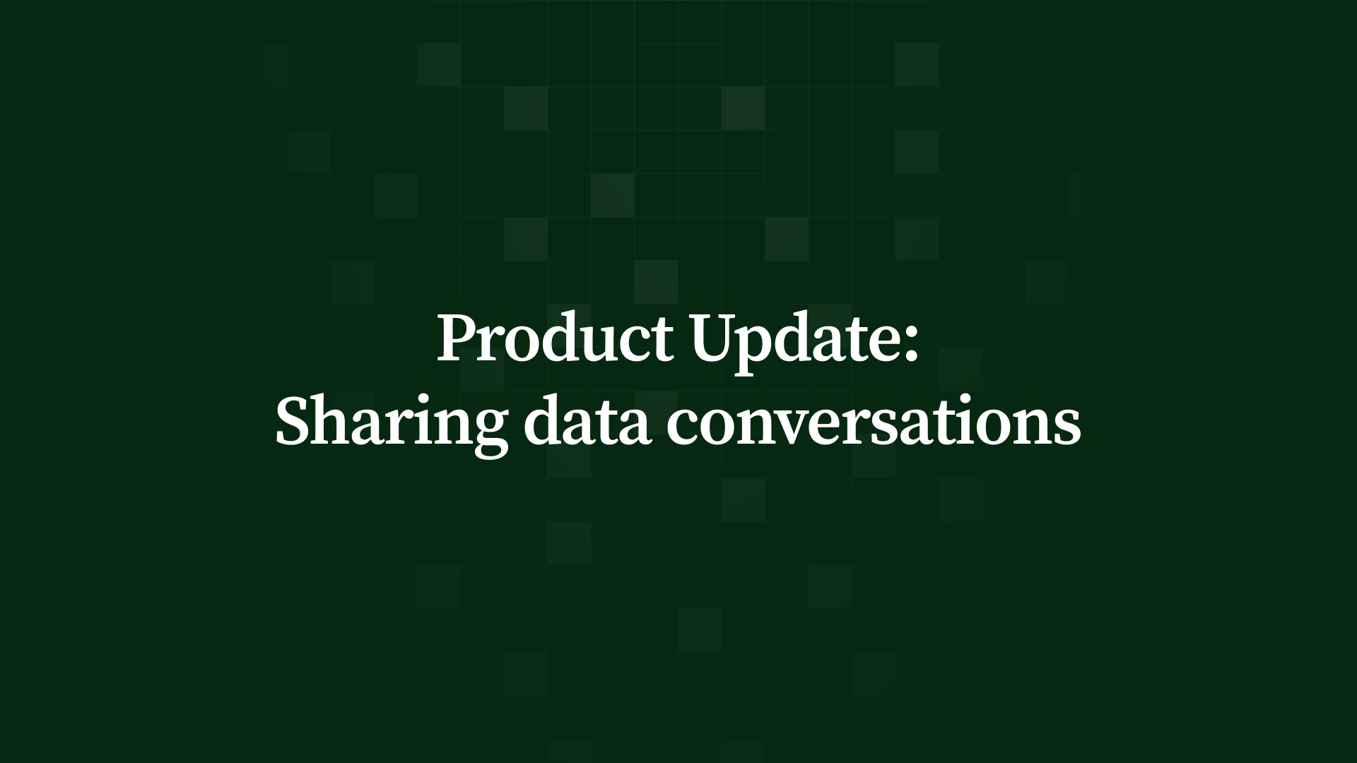 zenlytic product update - data chat sharing
