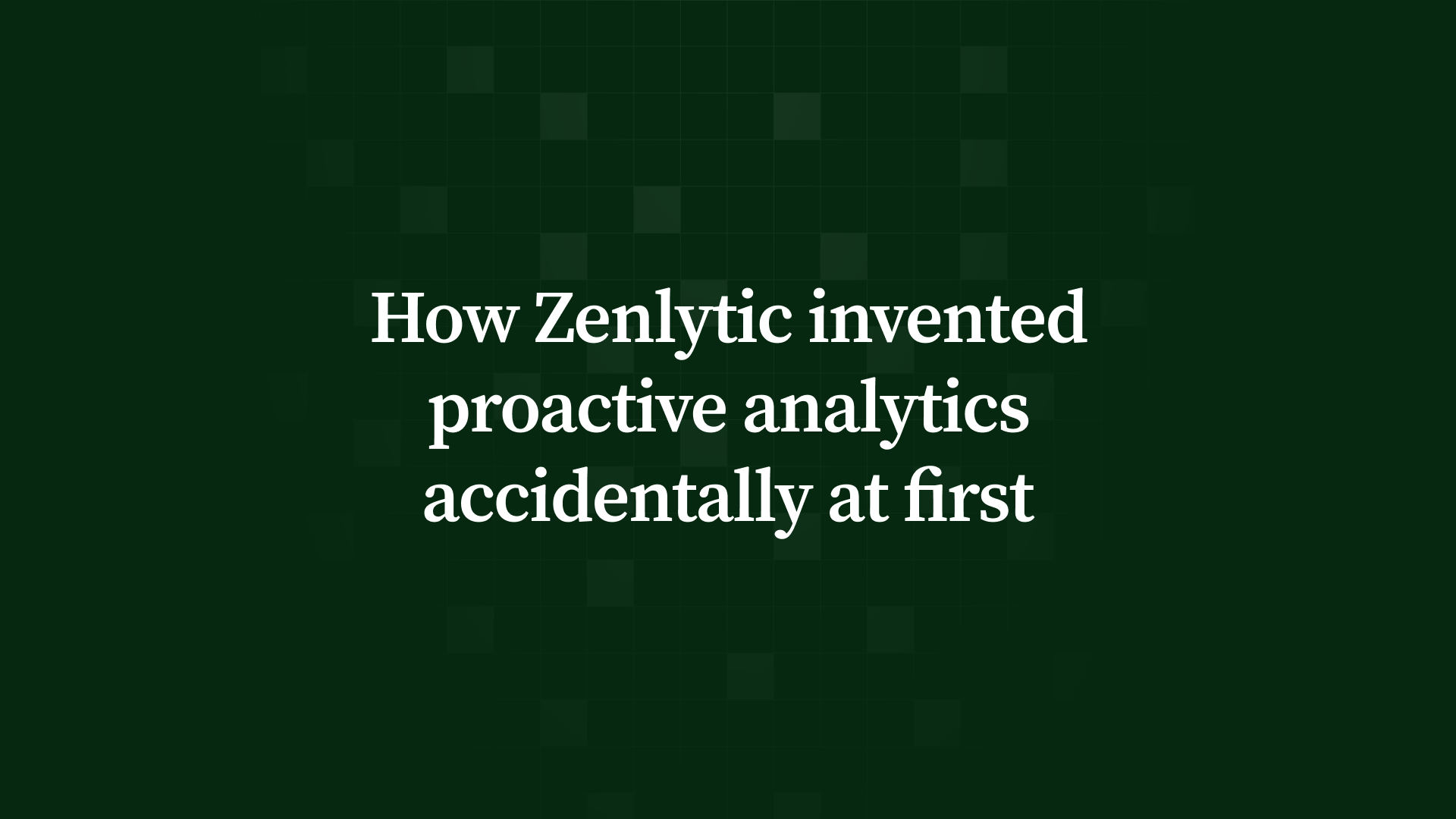Zenlytic’s Proactive Analytics uses generative AI and intelligent data agents to reveal critical insights through automated conversational analytics