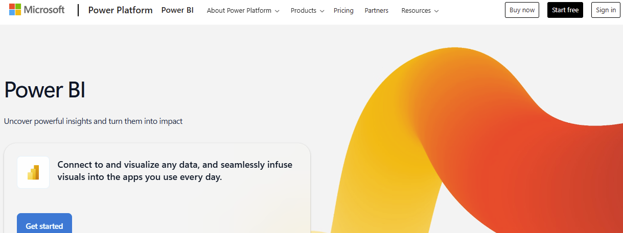 Microsoft Power BI Homepage