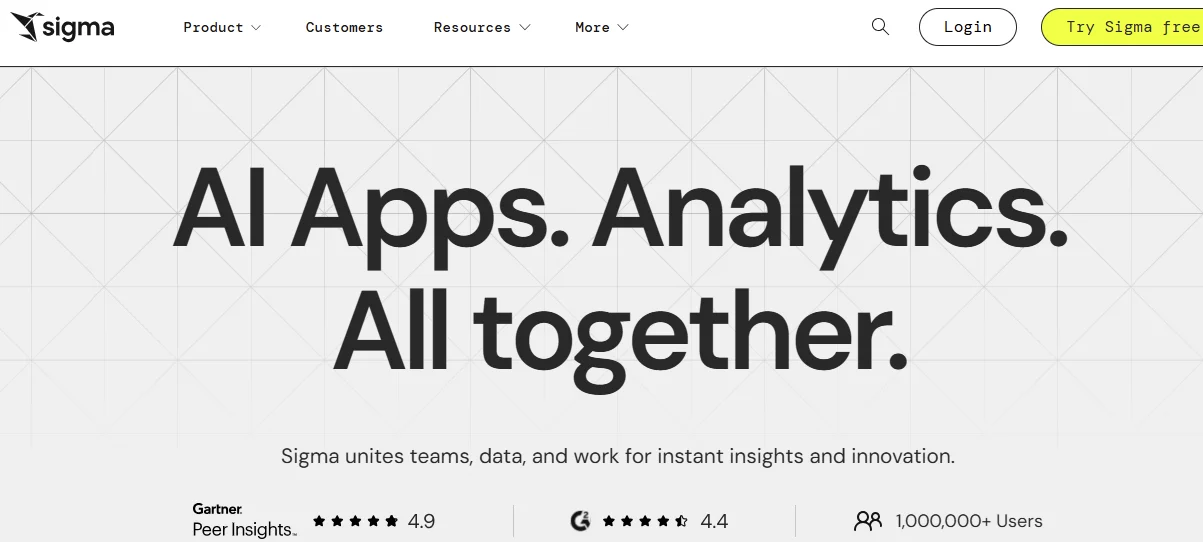 Sigma Computing Homepage