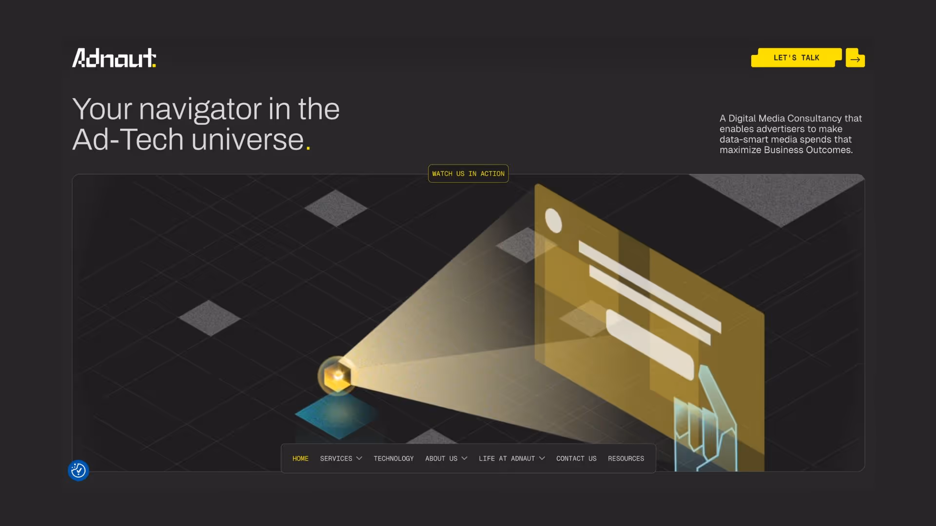 AdNaut B2b Website Hero Section