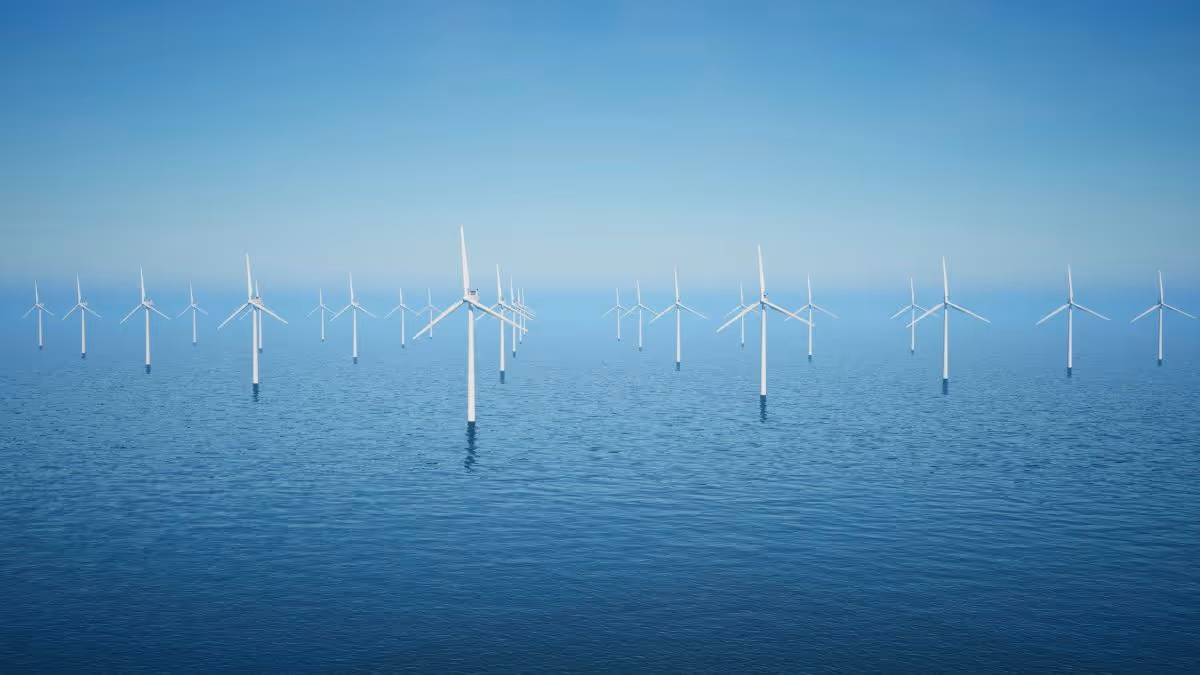 Picture of an offshore wind farm