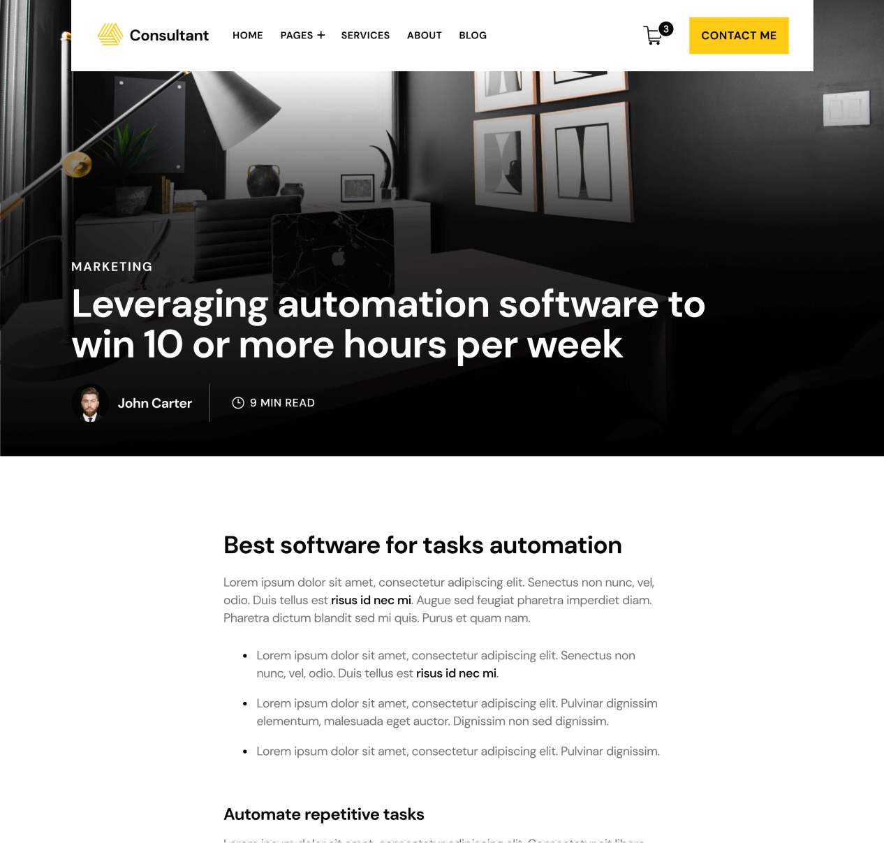 Consultant - Blog Post page - Consultant and Business Coach Webflow Template