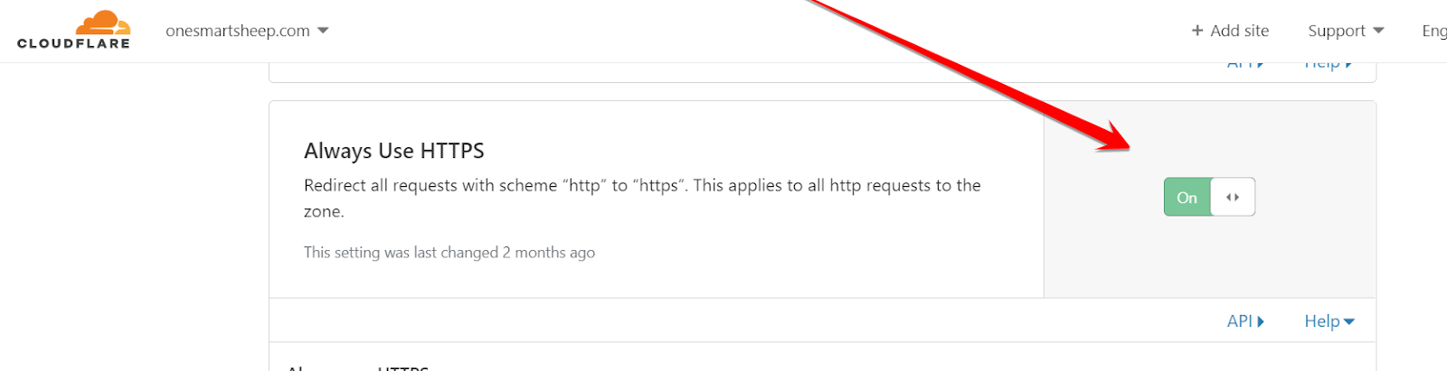 Always USe HTTPS on Cloudflare