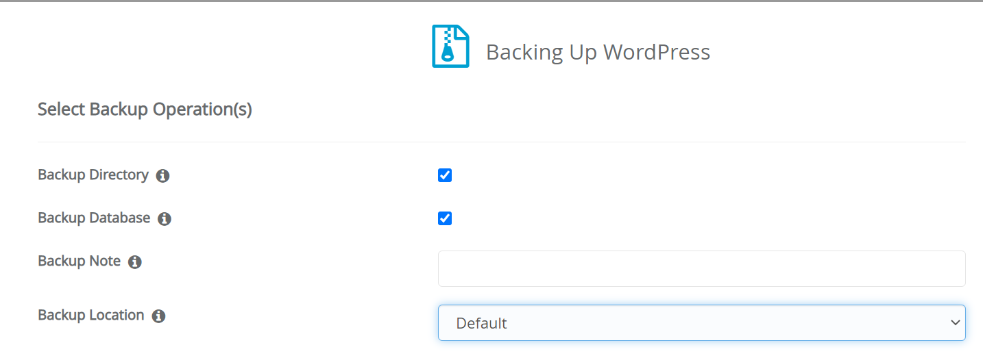 Backuping up WordPress in cPanel