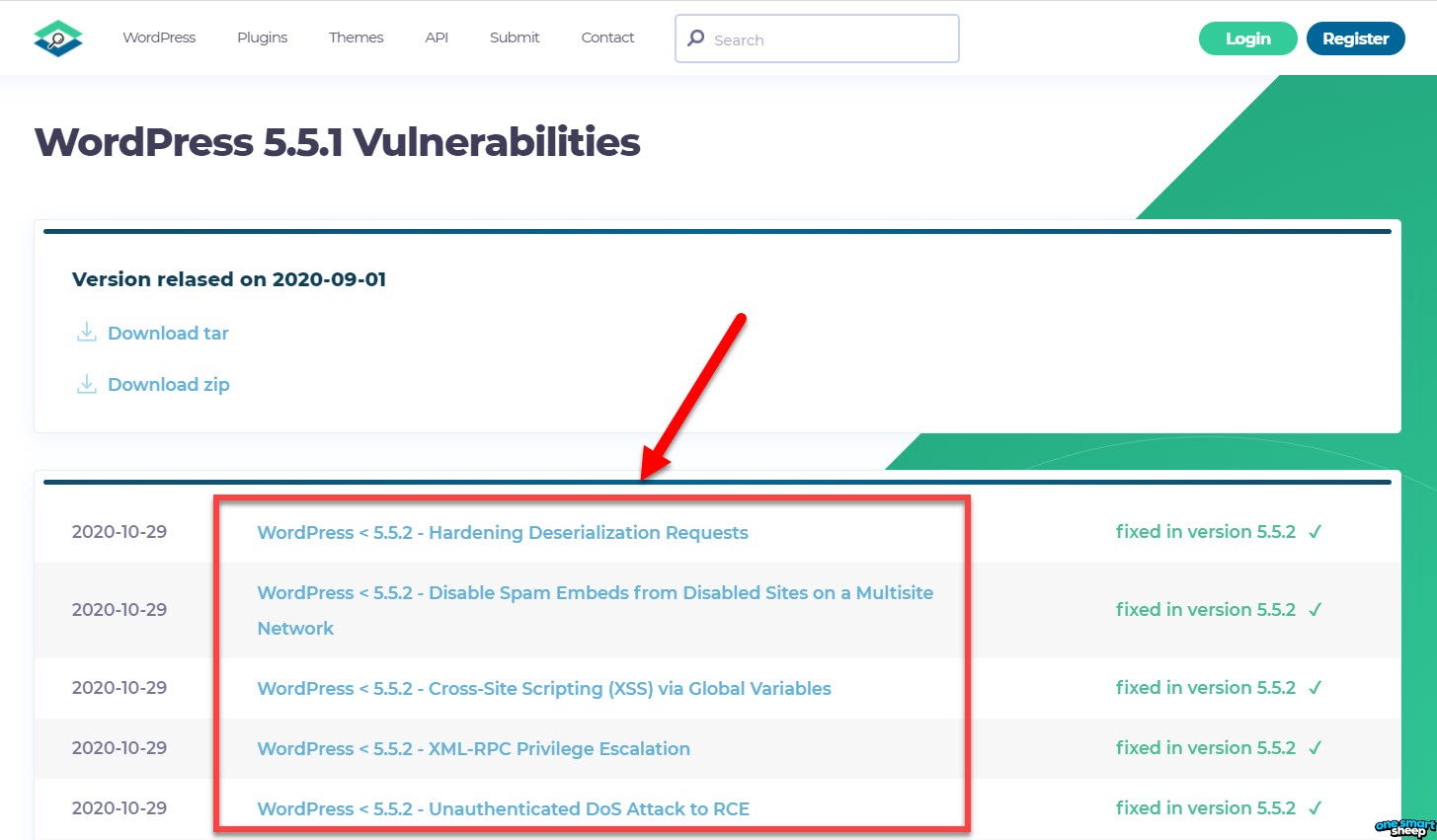 WordPress vulnerabilities