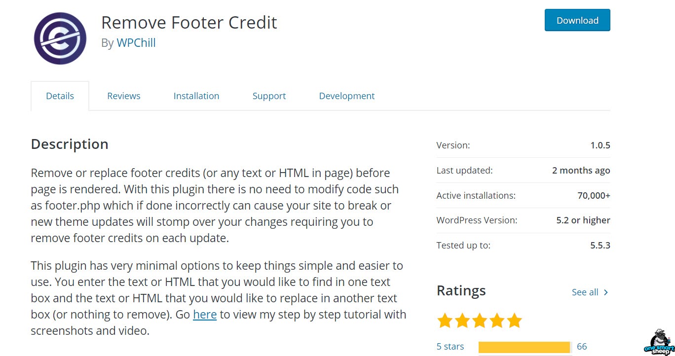 Remove Footer Credit in WordPress