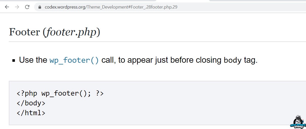 Footer.php in WordPress