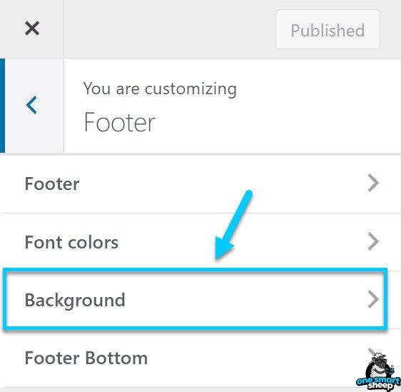 Change the Background of Footer